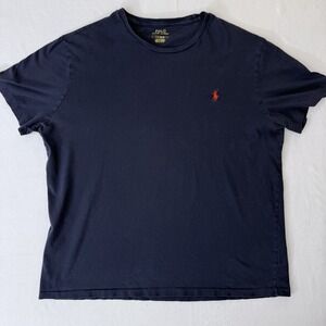 Polo Ralph Lauren Navy T Shirt Large Red Pony Classic Preppy Tee